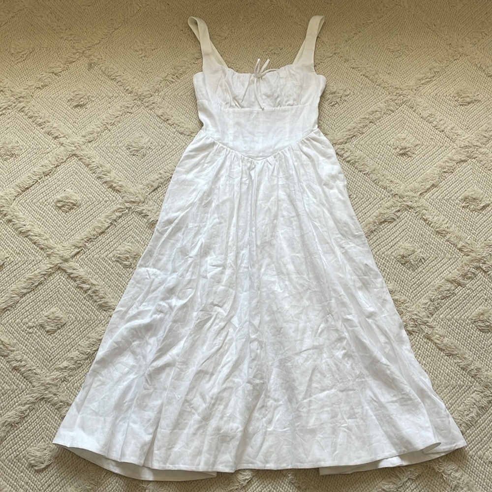 New Reformation Balia Linen Dress - Picture 4 of 9